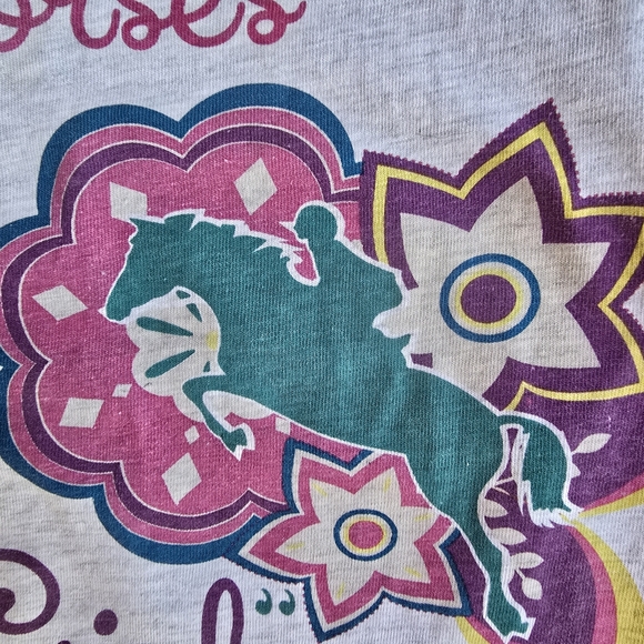 Annie's Equestrienne "All Horses " Graphic T-Shirt EUC. Size 8 - Picture 7 of 8